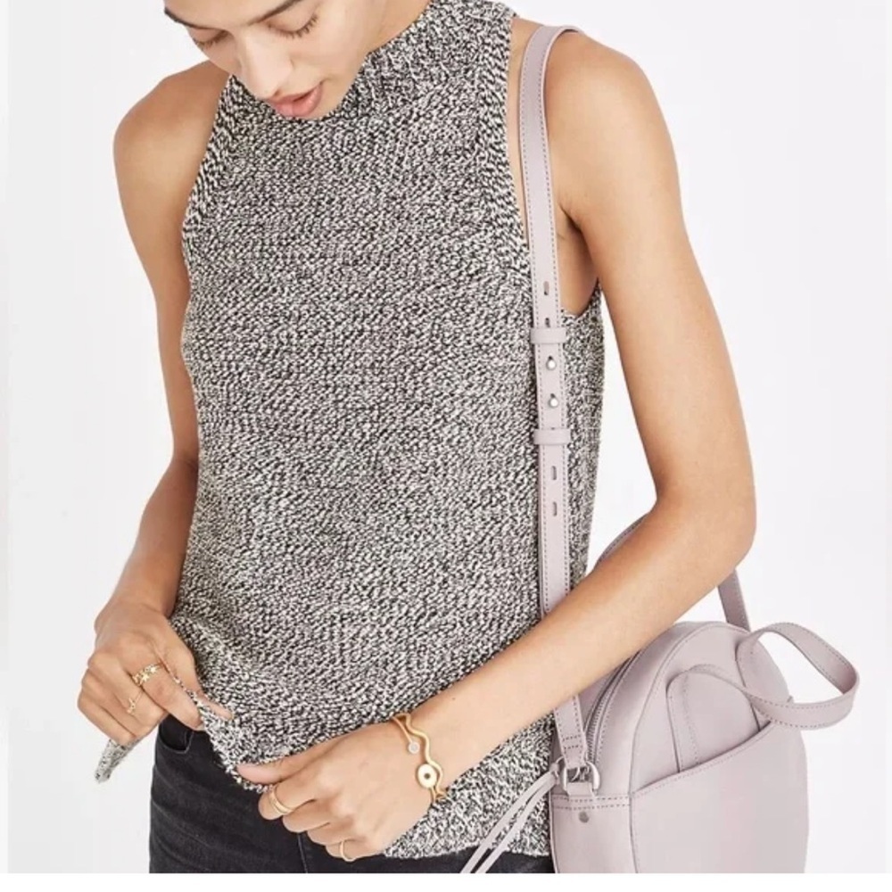 MADEWELL HALTER MOCK NECK CHUNKY KNIT SWEATER SZ XS EUC
